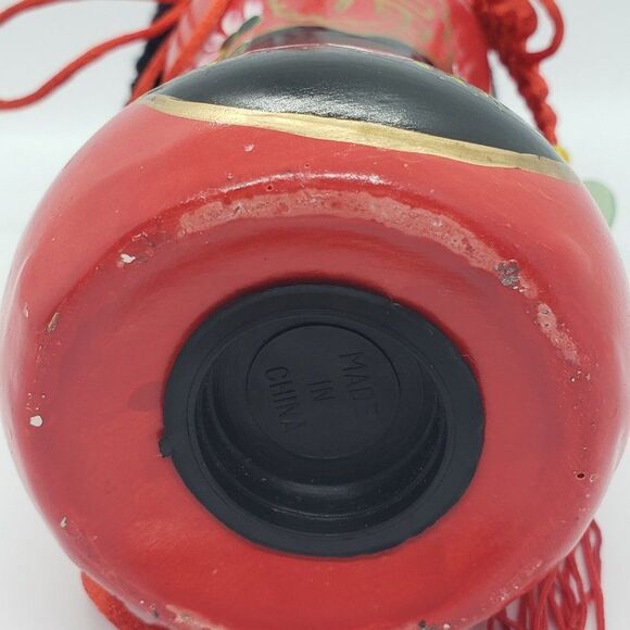 𝅺Kokeshi Doll Female Vintage Japanese Ceramic Piggy Bank with Lucky Charm - Picture 5 of 6